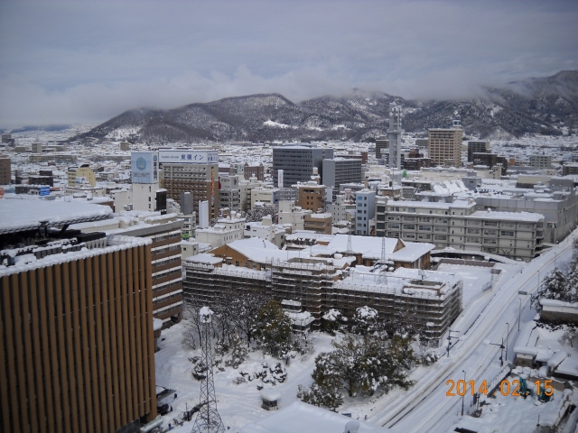 ココリのマンションから山梨県庁方面を！