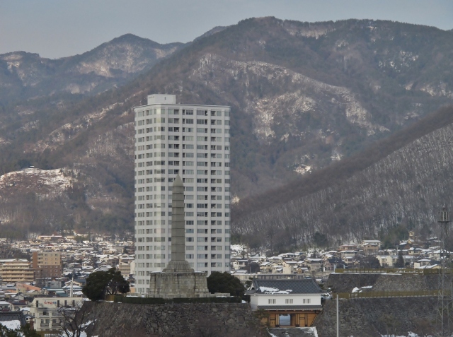 20日午後4時頃　中心街から甲府城趾方面